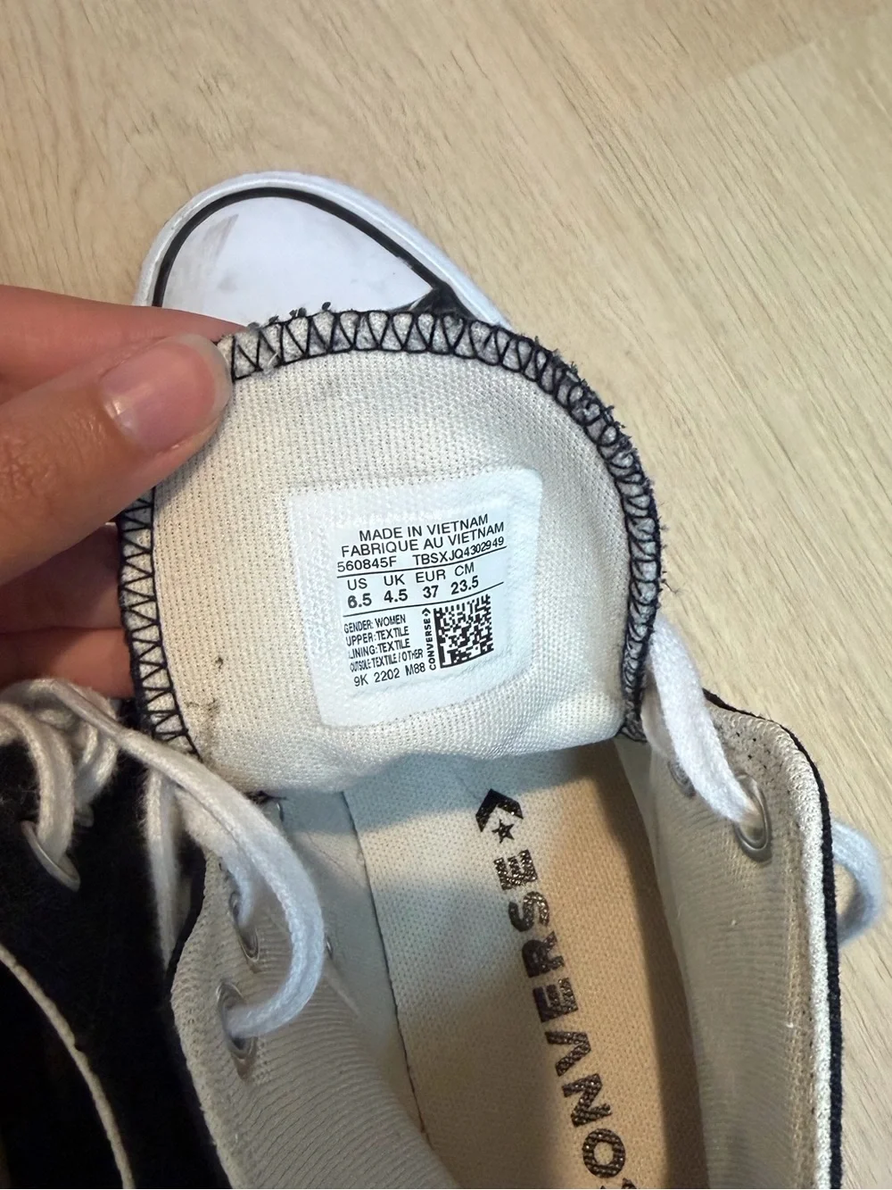 Converse Black and White High-Top Canvas Sneakers